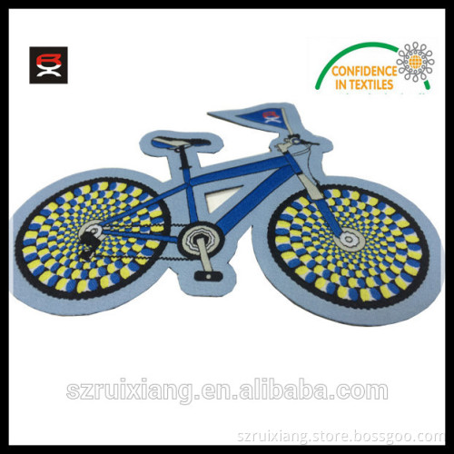 Custom Beautiful Bicycle Flat Woven Patch